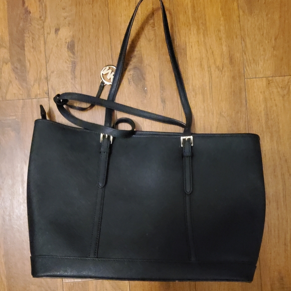 Michael Kors Black Tote with Gold Accents - Picture 5 of 7
